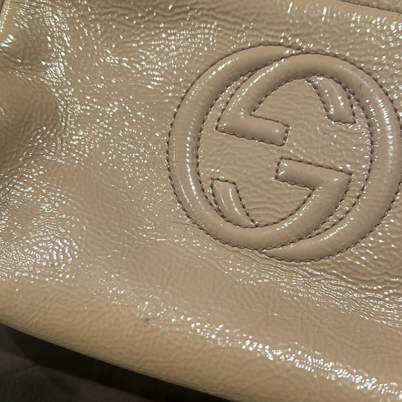 AUTHENTIC GUCCI Soft Patent Soho Cosmetic Case Dark Cipria - Picture 10 of 10